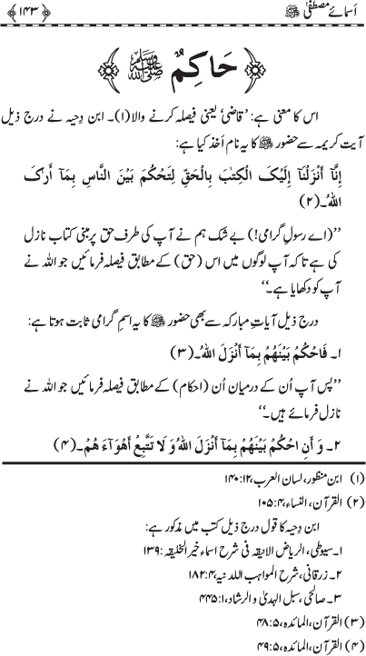 Asma-e-Mustafa (PBUH)