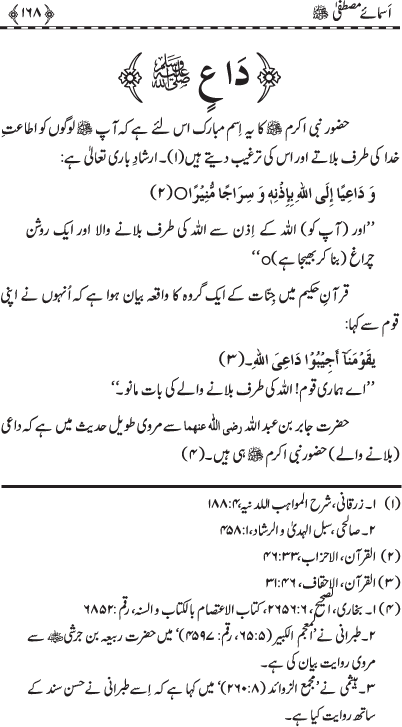 Asma-e-Mustafa (PBUH)