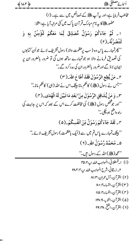 Asma-e-Mustafa (PBUH)