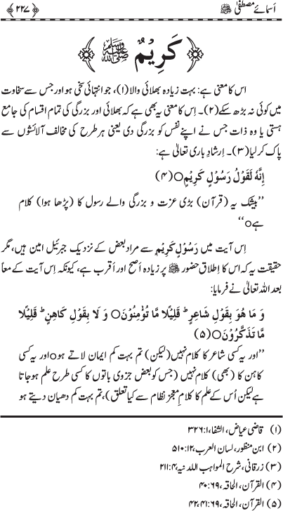 Asma-e-Mustafa (PBUH)