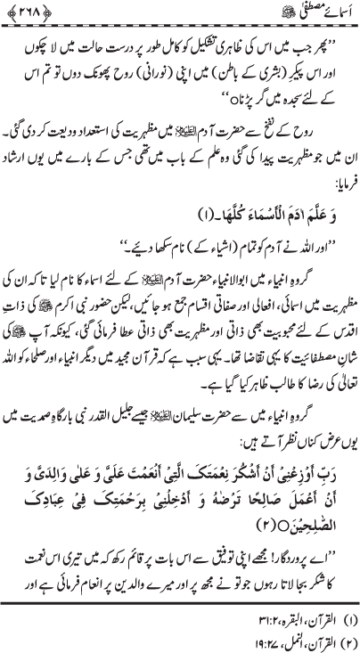 Asma-e-Mustafa (PBUH)