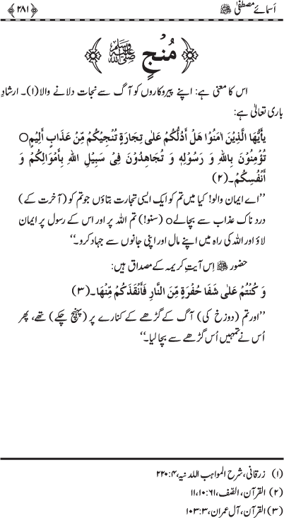 Asma-e-Mustafa (PBUH)