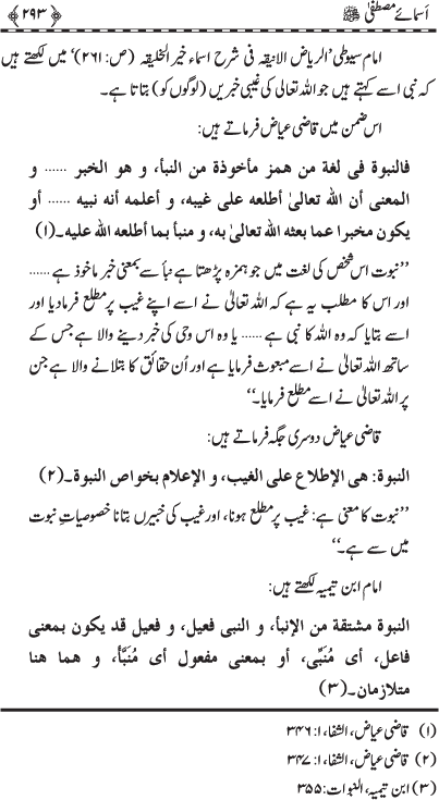 Asma-e-Mustafa (PBUH)