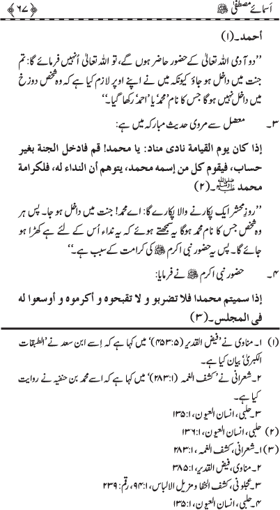 Asma-e-Mustafa (PBUH)