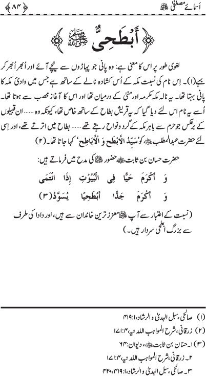 Asma-e-Mustafa (PBUH)