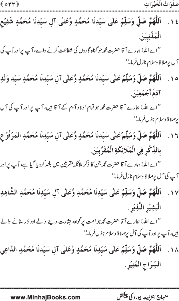 The Blessings of the Greetings and Salutations - Urdu