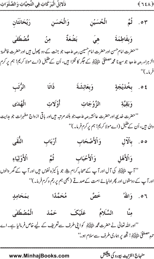 Dala’il al-Barakat fi al-Tahiyyat wa al-Salawat