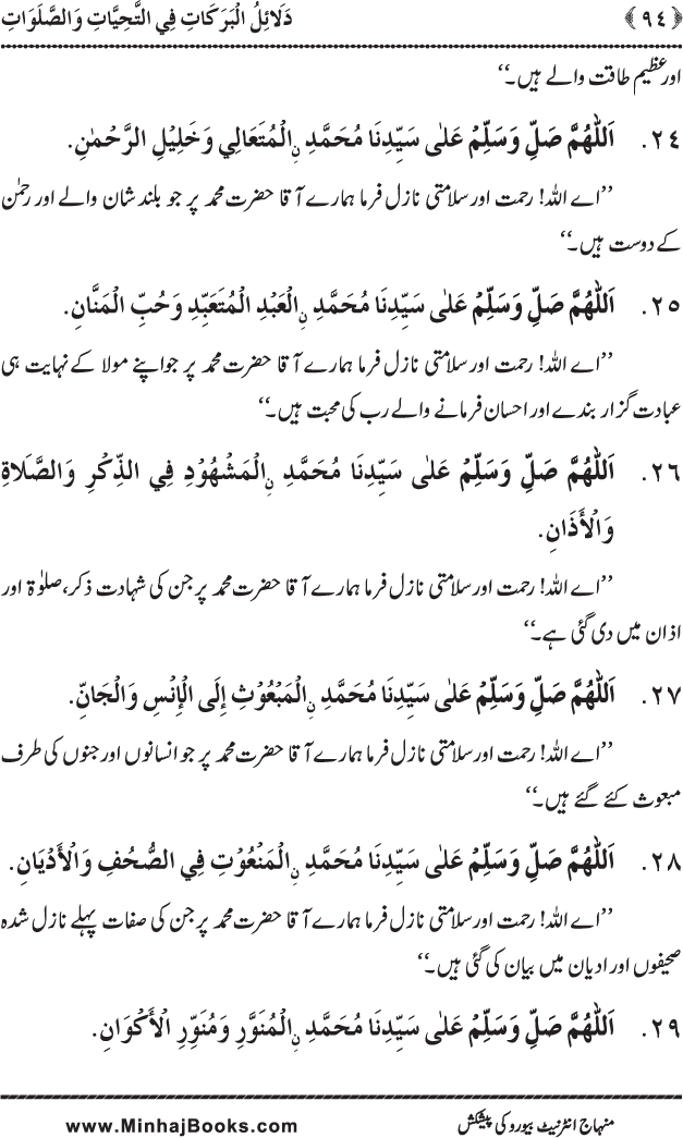 Dala’il al-Barakat fi al-Tahiyyat wa al-Salawat