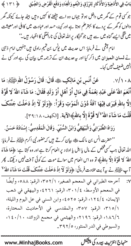 Al-Da‘awat wa al-Adhkar min Sunna al-Nabi al-Mukhtar (PBUH)