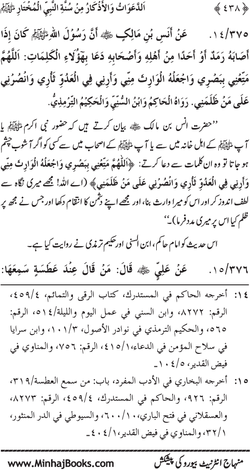 Al-Da‘awat wa al-Adhkar min Sunna al-Nabi al-Mukhtar (PBUH)