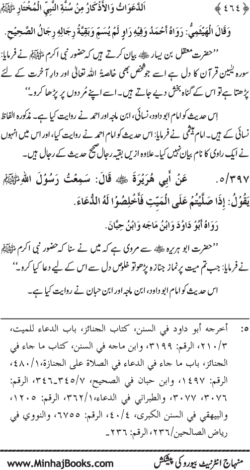 Al-Da‘awat wa al-Adhkar min Sunna al-Nabi al-Mukhtar (PBUH)