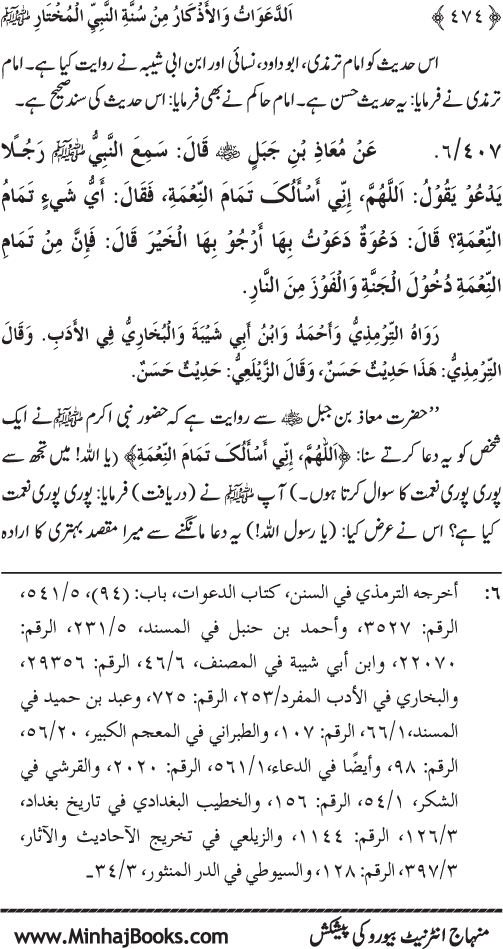 Al-Da‘awat wa al-Adhkar min Sunna al-Nabi al-Mukhtar (PBUH)