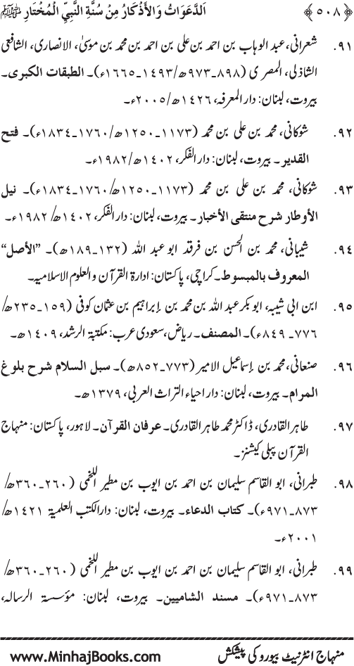 Al-Da‘awat wa al-Adhkar min Sunna al-Nabi al-Mukhtar (PBUH)