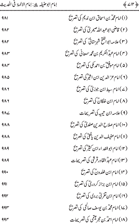 Imam Abu Hanifa: Imam al-A’imma fi al-Hadith (Jild Duwum)