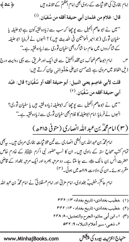 Imam A‘zam awr Imam Bukhari (R.A): Nisbat-o-Ta‘alluq awr Wujuhat-e-‘Adam-e-Riwayat