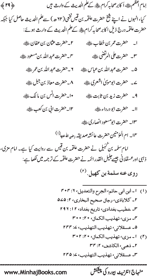 Sahaba Karam awr A’imma Ahl Bayt (R.A.) se Imam A‘zam (R.A.) ka Akhz-e-Faiz