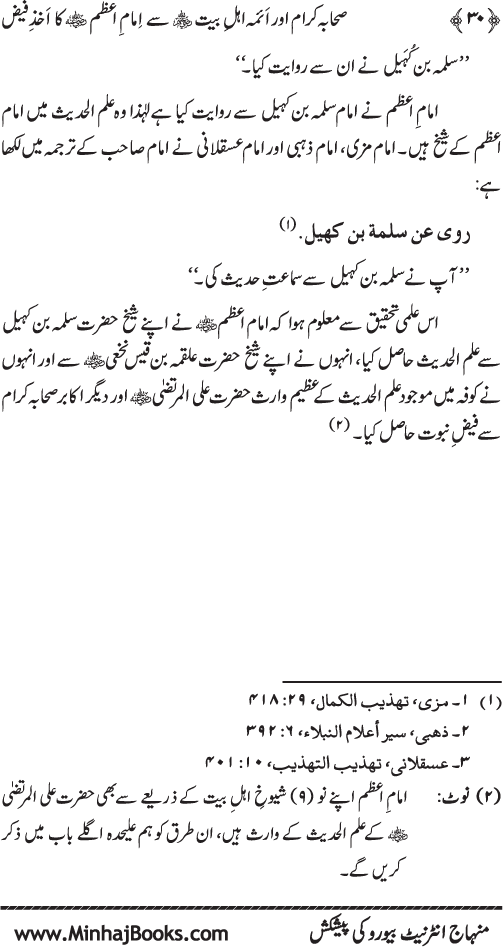 Sahaba Karam awr A’imma Ahl Bayt (R.A.) se Imam A‘zam (R.A.) ka Akhz-e-Faiz