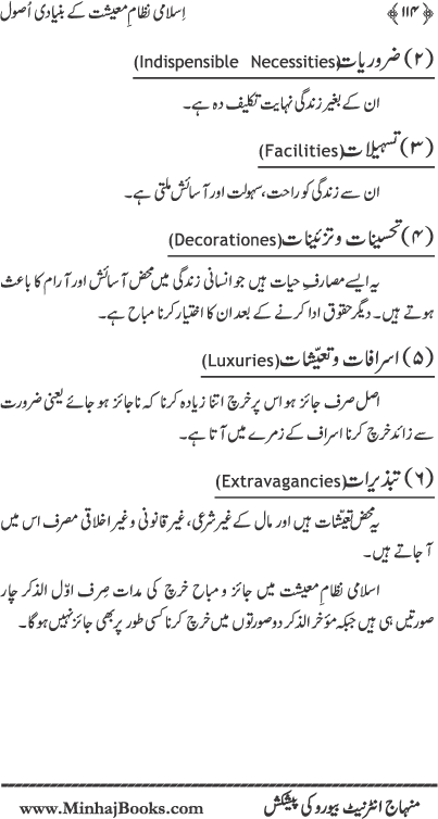 Islami Nizam-e-Ma‘ishat ke Bunyadi Usul