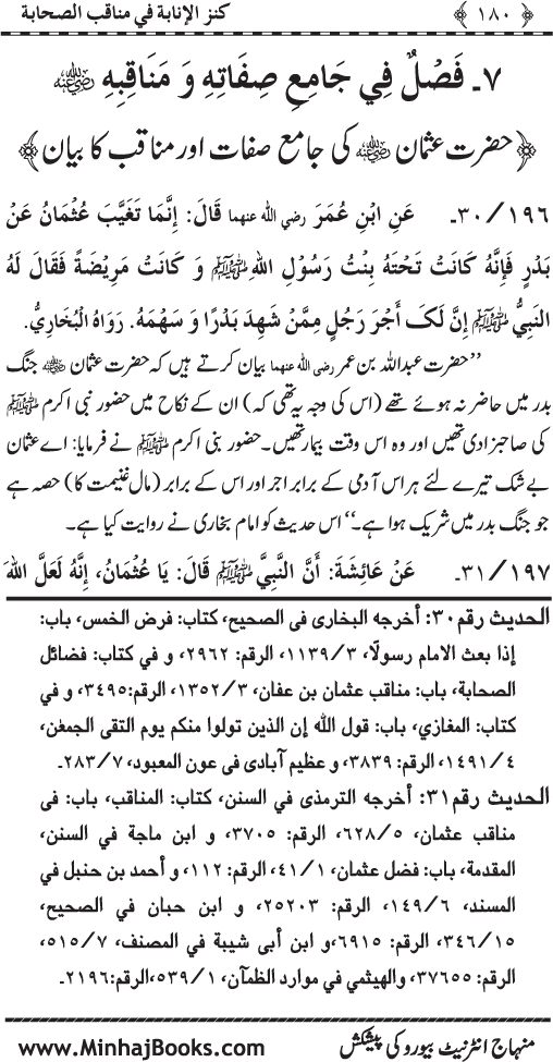 Sahaba Karam (R.A.) ke Faza’il-o-Manaqib