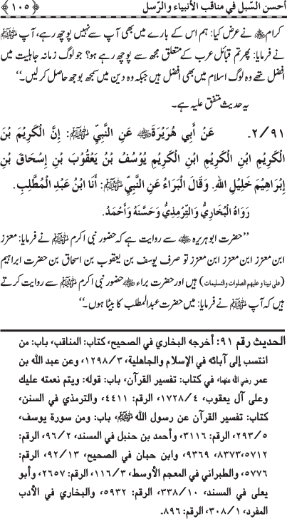 Anbiya’ wa Rusul (A.S.) ke Faza’il-o-Manaqib