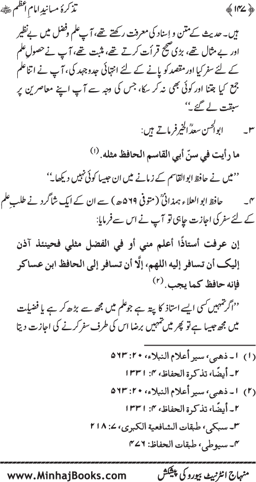 Tazkira-e-Masanid-e-Imam A‘zam (R.A.)