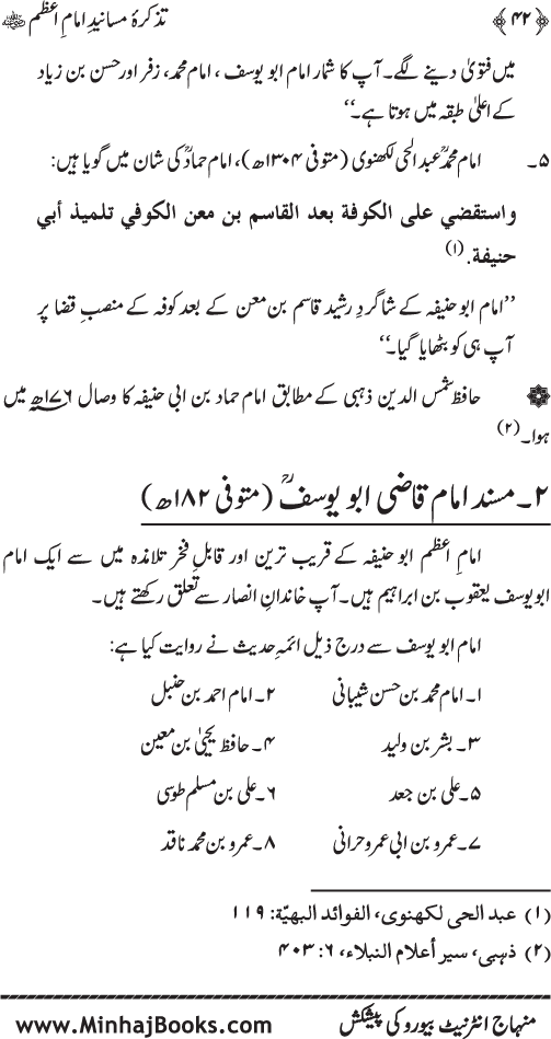 Tazkira-e-Masanid-e-Imam A‘zam (R.A.)