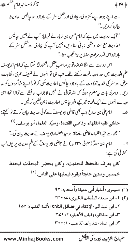 Tazkira-e-Masanid-e-Imam A‘zam (R.A.)