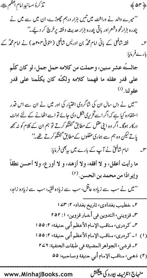 Tazkira-e-Masanid-e-Imam A‘zam (R.A.)