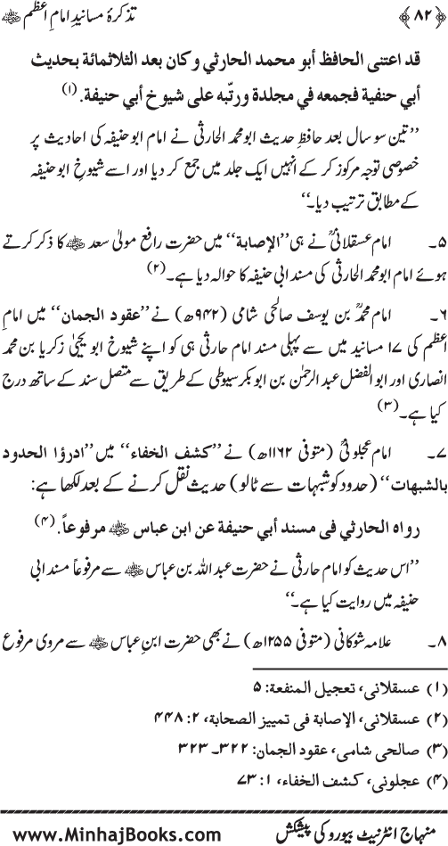 Tazkira-e-Masanid-e-Imam A‘zam (R.A.)