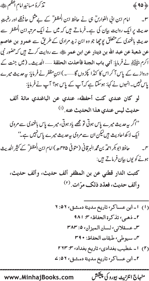 Tazkira-e-Masanid-e-Imam A‘zam (R.A.)