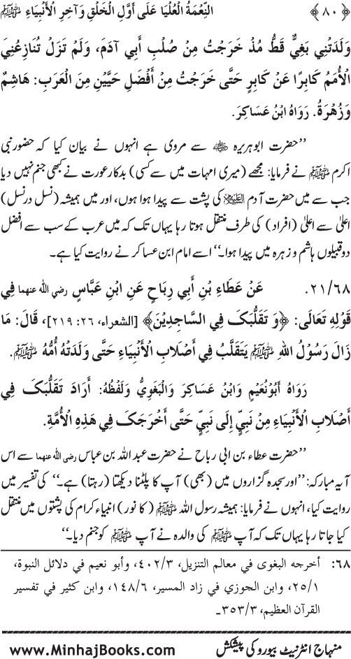 Huzur (PBUH) ka Sharaf-e-Nubuwwat awr Awwaliyyat-e-Khilqat