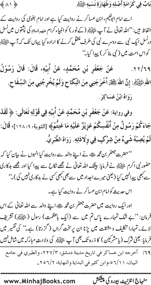 Huzur (PBUH) ka Sharaf-e-Nubuwwat awr Awwaliyyat-e-Khilqat