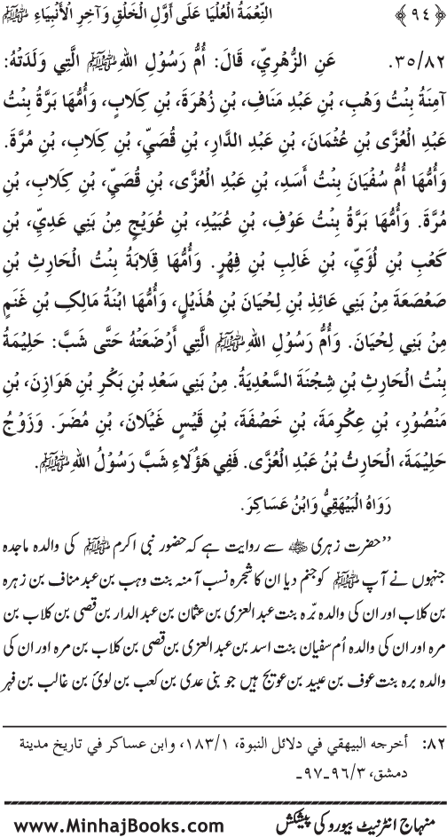 Huzur (PBUH) ka Sharaf-e-Nubuwwat awr Awwaliyyat-e-Khilqat