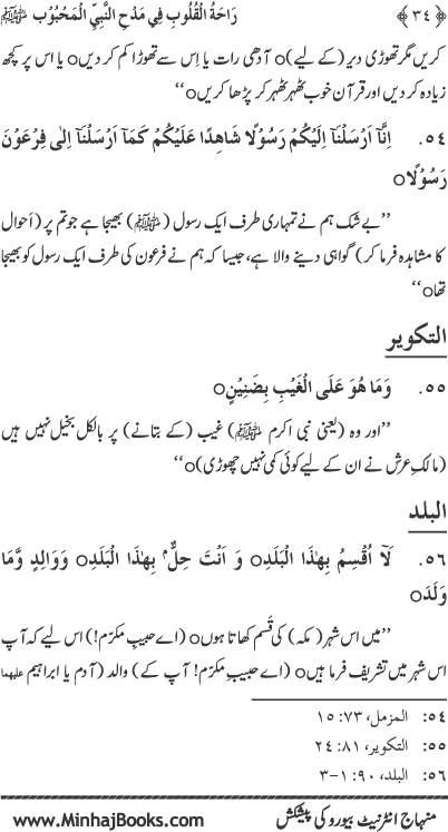 Midhat o Naat e Mustafa (PBUH) par Muntakhab Ayat-o-Ahadith