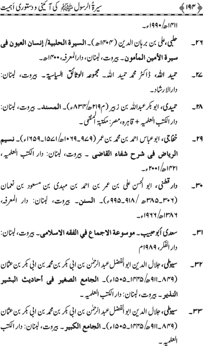 Sira al-Rasul (PBUH) ki A’ini wa Dasturi Ahamiyyat