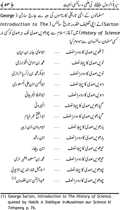 Sira al-Rasul (PBUH) ki ‘Ilmi wa Scienci Ahamiyyat