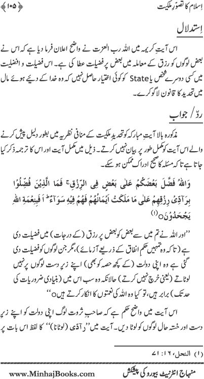 Islam ka Tasawwur-e-Milkiyyat