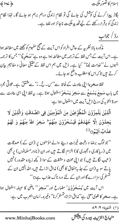 Islam ka Tasawwur-e-Milkiyyat