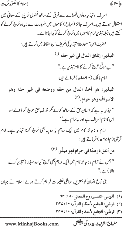 Islam ka Tasawwur-e-Milkiyyat