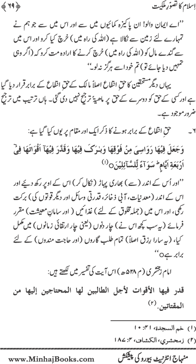 Islam ka Tasawwur-e-Milkiyyat