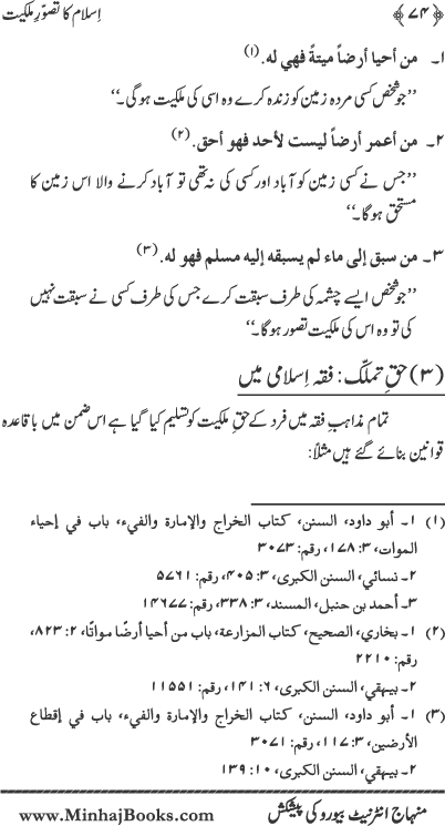 Islam ka Tasawwur-e-Milkiyyat